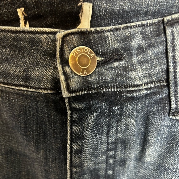 Pistola High Rise‎ Dark Wash Raw Hem Skinny Jeans - Picture 4 of 6